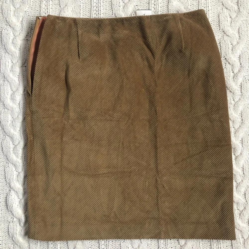 Ralph Lauren Sport 10 tan high waisted corduroy pencil skirt NWT - Picture 4 of 8